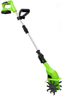 Electric Garden Tiller Rotavators, Cordless Hand Tiller Cultivator with 4000Mah Rechargeable Lithium Battery and Charger, Portable Soil Tiller Rotavator for Gardens