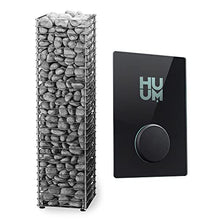 HUUM Cliff 6.0 kW Sauna Heater with UKU WiFi Control (Glass), 165 pounds of Rounded Olivine Stones Included (for saunas up to 353 cu ft.)