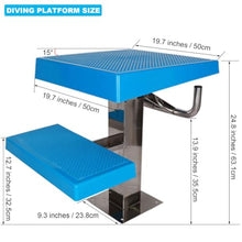 GEGEG Professional Stainless Steel Diving Platform - Heavy Duty Non-Slip Diving Board for Pools, 15° Incline, 600 Lbs for Training/Competitions