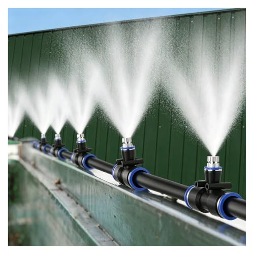PYYDJQ Mister for Outside Patio Misting Cooling System, Atomizing Sprinkler Kit for Construction Site Fencing/Backyard, Heavy-Duty Misting Spraying System(50m/164ft)