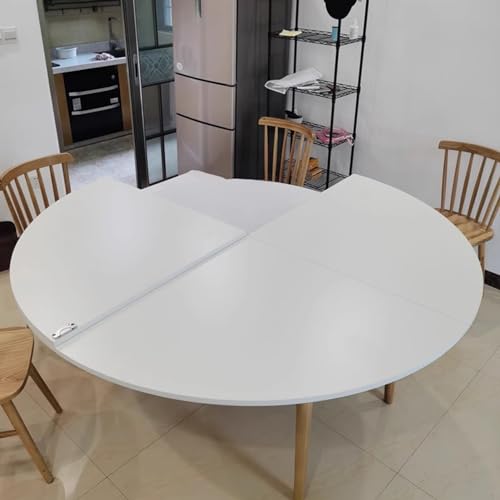 Blazea Banquet Round Folding Table for Dining, 48 54 60 72 Inch White Table Top Only, Solid Wood Table Top, Commercial Circle Foldable Table No Legs(150 cm (59 inch))
