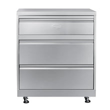 KoolMore 32 in. Stainless-Steel Outdoor Kitchen Cabinet with Three Drawers (KM-OKS-CAB3)