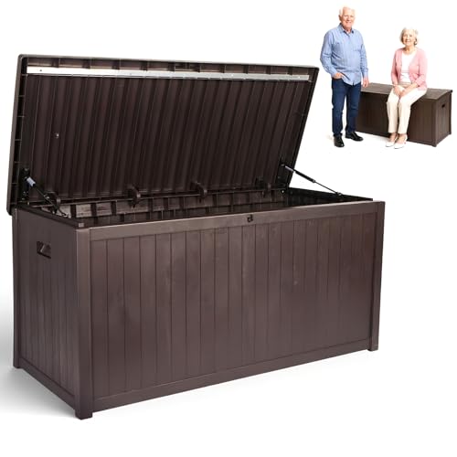 Large Outdoor Storage Box Waterproof Lockable Storage Bench