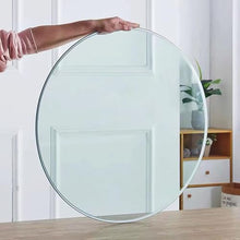 Pealihuy Transparent Outdoor Patio Round Glass Table Top 40cm 50cm 60cm 80cm Tempered Glass Table Top with Rounded Edge, for Kitchen Dining Tables Or Coffee Table(70cm(28 in))