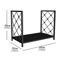 WXPWAMZ Large Firewood Rack Indoor Heavy Duty Fireplace Firewood Holder Storage 23.6" L X 13.8" W X 18.9" H For Living Room Easy Assembly,