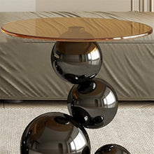 DINBOZ26X Living Room Table Creative Asymmetrical Round Coffee Table - Unique Side Table for Living Room, Sofa, and Tea Table Outdoor Side Table