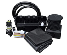 EasyPro Pond Products Pro-Series Just-A-Falls Waterfall Kit with 34" Spillway and 11' Stream Black