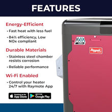 Raypak Avia 264K BTU Natural Gas Pool Heater for Inground Pools Gas Pool and Spa Heater with NiTek Heat Exchanger, Built-in WiFi, 120/240V (018044)