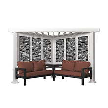 Backyard Discovery Ridgedale 12' x 8' Modern Galvanized Steel Cabana Pergola with Seating and Shade Sail, Terra Cotta Cushions