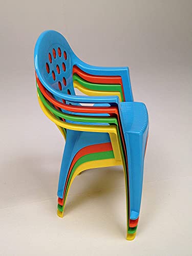 Casa Mia Colorful Playhouse with 4 Stackable Chairs, PolyPure Plastic, Ages 2-6