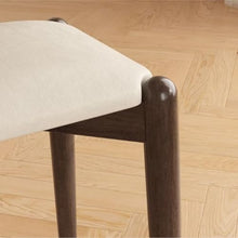 LHHAIUA Ottoman for Bedroom Dorm Multifunctional Footstool Solid Wood Upholstered Seat for Living Room Under Desk Footrest