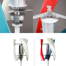 HENGJINGTR 8000W No Noise Wind Turbine Generator, 12V 24V 48V Free Alternative Energy Windmills with MPPT Hybrid Controller(3Blades) ﻿,220v