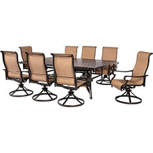 Hanover Brigantine 9-Piece Weather-Resistant Outdoor Dining Set Tan