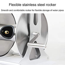 MNSSRN Wall-Mounted Hose Storage Rack with Cover, Household Car Wash Watering Water Set with Cover Stainless Steel Aluminum Bucket Hose Reel,15m