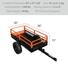 Impact Implements® 1500lb ATV/UTV/Tractor Cargo Trailer with Steel Floor