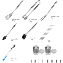 SDVantage BBQ Grill Accessories Set20 PCS BBQ Grill Tools Set, Stainless Steel Grill Set with Thermometer & Storage Bag,Complete Grilling Accessories in Portable Bag