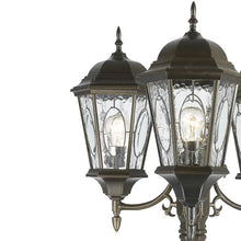 Trans Globe Lighting 4719 BRZ Villa Nueva Collection 96 Inch Three Light Outdoor Lamp Post Set I Bronze Finish I Traditional Style Light Fixture I
