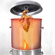 Smokers Barrel Bbq Grill Charcoal Stainless Steel Material Large Capacity 360° Circumferential Hanging Oven with Thermometer and Middle Door Outdoor Barbecue Grill