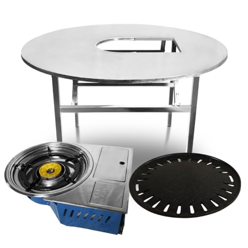 43.5" X 30" Korean BBQ Grill Foldable Outdoor Large Table Gas set