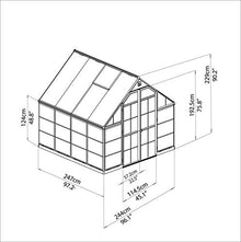 Palram Canopia Balance Greenhouse Kit 8'x8' UV Protected Green