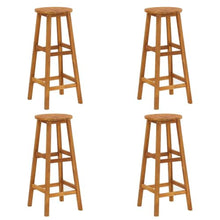 MNCVXAXG 9 Piece Patio Bar Set Solid Acacia Wood