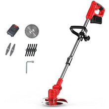 JOMRTS 24V Battery Cordless Weed Electric Lawn Mower Push-Type Electric Gardening Tool Lawn Mower