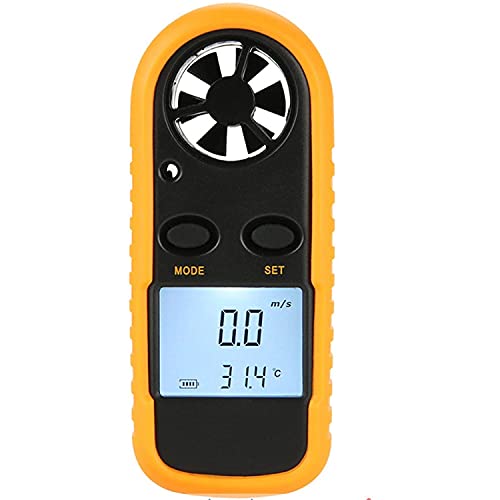 Sxdthy Anemometer Digital LCD Handheld Airflow Windmeter Thermometer Wind-Speed Gauge Meter