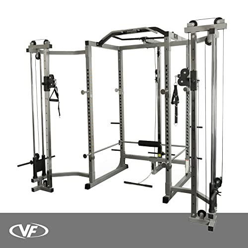 Valor Fitness Cable Crossover & Lat Pull Power Rack Bundle - BD-11BCCL Power Rack w/ Cable Crossover & Lat Pull