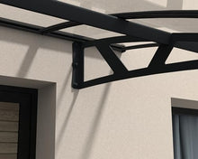Palram - Canopia Amsterdam 8920 29' x 5' Door/Window Awning, Gray/Clear