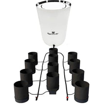 AutoPot 12 Pot GeoPot System with 3 Gallon Fabric Pots - Self-Watering Hydroponics, Black