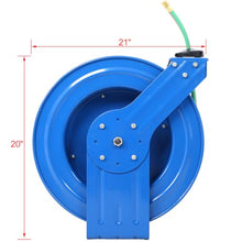 HOYOC Retractable Welding Hose Reel, 1/4 Inch x 100 Foot Twin Oxygen Acetylene Rubber Hoses Max 200PSI, Heavy Duty Industrial Single Arm Construction for Workshops & Garages,1/4 Inch x 100 Foot