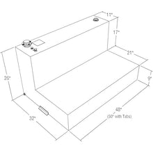 RDS MFG INC L Shaped 95 Gallon Auxiliary Transfer Fuel Tank
