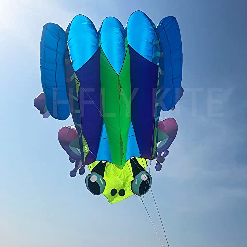 Yingfeida HFLY Large 20 SQ.M. Blue Inflatable Frog Kite for Adults