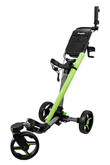Axglo V3 Golf Push Cart Golf Trolley 3 Wheels Swivel Front Wheel Hand Brake Lightweight Black/Grey
