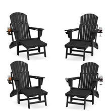 Folding Adirondack Rocking Chairs Set of 2 – HDPE Outdoor Patio Chairs, Built-in Cup Holders, Extra Wide Armrests – Weather Resistant, Heavy Duty Garden Rockers – Ideal for Backyard, Deck, or Lawn