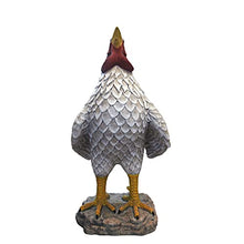Design Toscano Cock-a-doodle-do, Giant Roadside Rooster Garden Statue, Multicolored