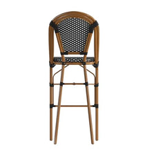 Flash Furniture 30 in Indoor/Outdoor Barstool, Black/White, 2-Pack