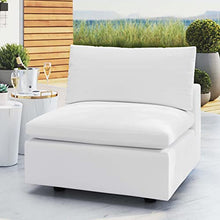 Modway Commix Outdoor Patio Sunbrella® Sectional Sofa Armless Chair in White