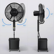 USZWBY High-Velocity Outdoor Misting Fan - 30" Oscillating Spray Fan with 42L Water Tank, 3 Speed Settings, 90° Oscillation for Patio & Porch Cooling - Commercial Industrial Floor Fan (750Mm/30In)