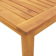 LKJephalotrope 5 Piece Patio Dining Set, Solid Acacia Wood Outdoor Table and Folding Chairs, Space Saving Wood Garden Furniture Set for Backyard and Deck, 55.1" x 31.5"