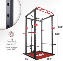 PRODC Multi-functional 160lb Power Cage Home Gym Set, Adjustable Pullup Squat Rack 1000lbs Capacity Fitness Barbell Rack