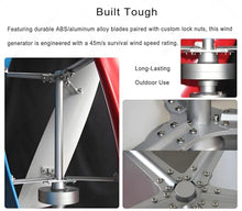 Vertical Axis Wind Turbine Kit,Vertical 3phase Wind Power Generator with Grid-Tied Controller,Light Wind Start,Low Noise & Low Vibration,Sturdy and Durable,Easy Installation 3000W-24V
