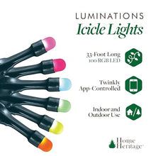 Home Heritage 5-Pack Lumations 33ft Christmas Holiday Party Lights — 100 RGB LED Wrapped Dome Lights — Twinkly Smart App Control