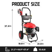 PowerSmart 3500 PSI Gas Pressure Washer with 2.5 GPM Flow Rate, 3800W Power, Onboard Soap Tank, Spray Gun & Wand, and 5-Nozzle Set for Cleaning Cars, Fences, Driveways, Homes, and Patios