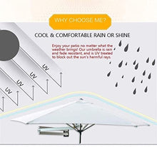 RWGOVLU Sun Parasol Umbrella Garden Parasols Wall Mount Patio Umbrella - Outdoor Garden Balcony Tilting Sunshade Umbrella, Aluminium