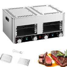 Electric Steak Broiler, 4 or 8 Layer Grill, Time and Temperature Adjustable, With Broiler Tray and Grill, For Cooking Steak, Pork,Chicken, Vegetables B