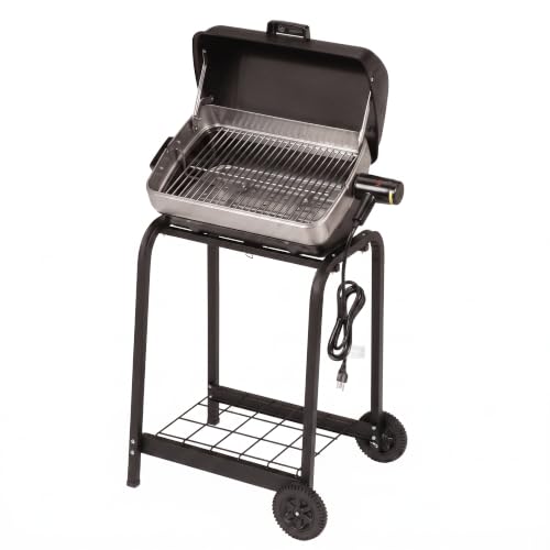 Americana Grills 3-Zone Cart Electric Grill, Outdoor Rolling Cart, Graphite