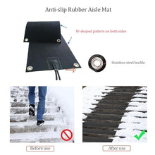 Labasuan Heated Snow Melting Mat, No-Slip Rubber Heated Mats, Electric Snow and Ice Melting Mats for Winter Outdoor Stairs,Steps,Doorways,Walkways,Driveway(10Pcs)