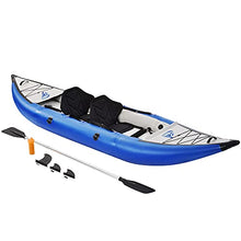 Loyaltaling Inflatable Whitewater Fishing Kayak Set Blue