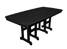 POLYWOOD PWS154-1-BL901 Coastal 7-Piece Dining Set, Black/White Sling